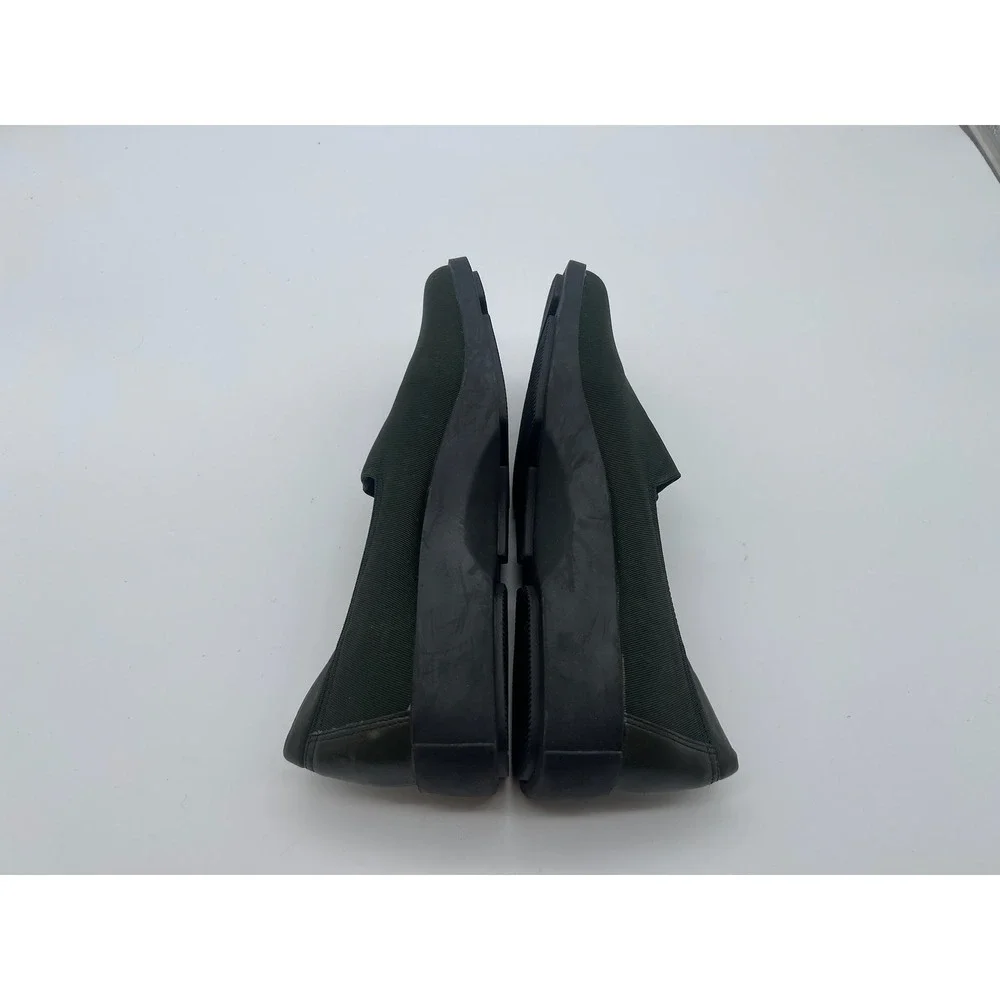 Naturalizer Womens 8M Green Ribbed Fabric Slip On Loafers Fit 4U System 103N70